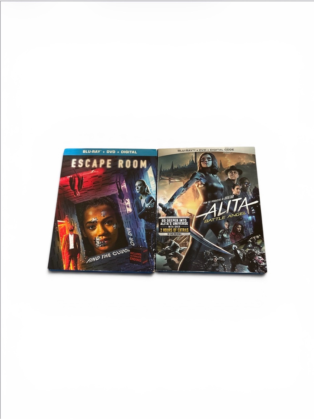 Sony Blu-ray Double Pack: Escape Room & Alita Battle Angel - Black, Blue, Orange